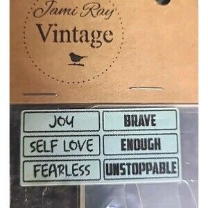 NEW JRV  15mil Reusable Affirmation Word Pack Set Of 6 Stencils 11.5x3